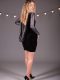 Mini Dress Cowl Back Dress with Long Sleeves in Black